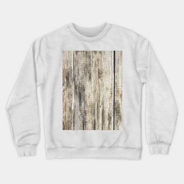 1980s rustic country grey beige barn wood texture woodgrain Crewneck Sweatshirt by Tina